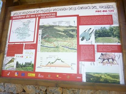 Sendero de las Carboneras. Cartel