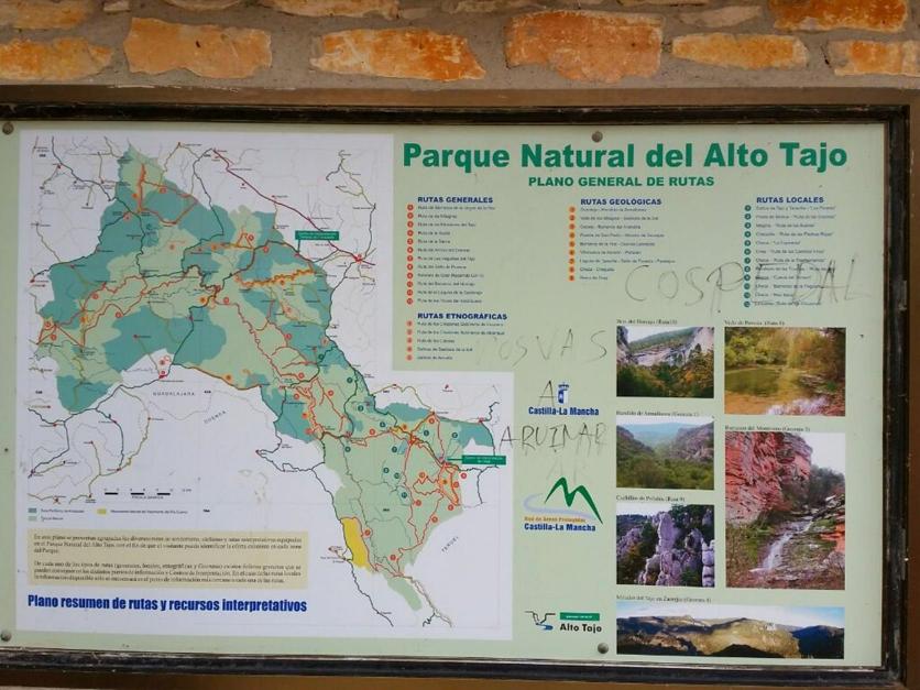 Molina De Aragon Plano Informativo Del Parque Natural Del Alto Tajo