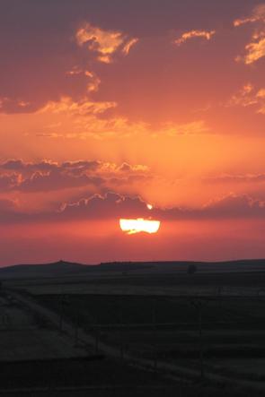 Puesta de sol. Finales de agosto