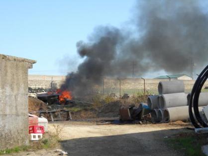 materiales incinerado