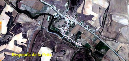 Desde el aire una vista del pueblo